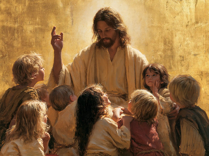 Jesus and the Children - Sacred Gold · Landscape n° 8