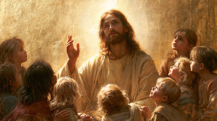 Jesus and the Children - Sacred Gold · Landscape n° 14