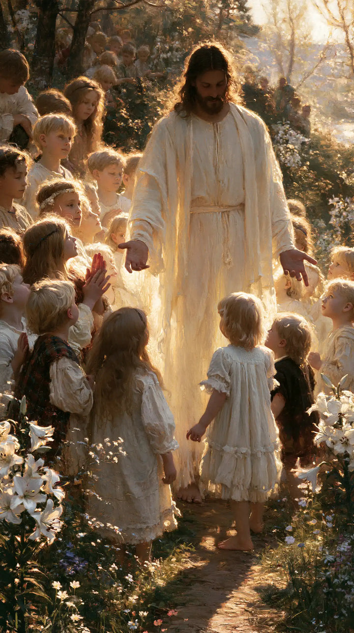 Jesus and the Children - Symbolist · Portrait n° 2
