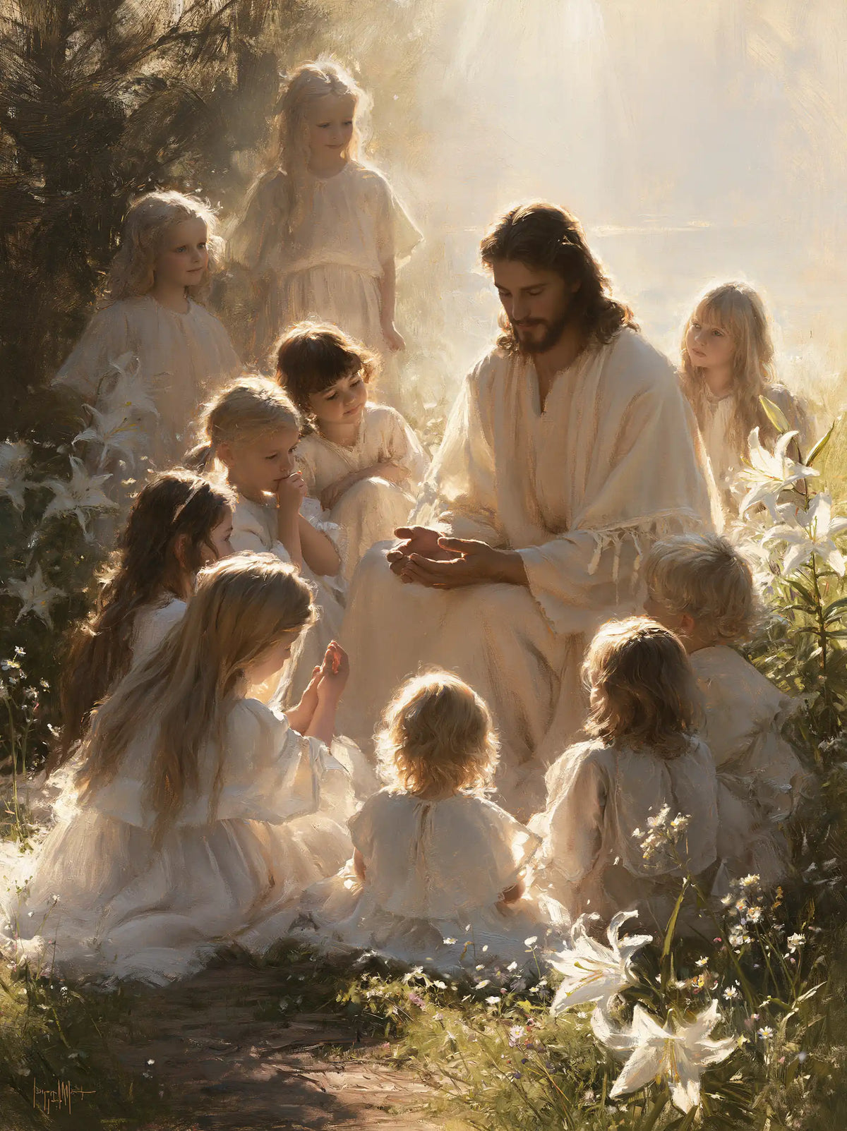 Jesus and the Children - Symbolist · Portrait n° 15
