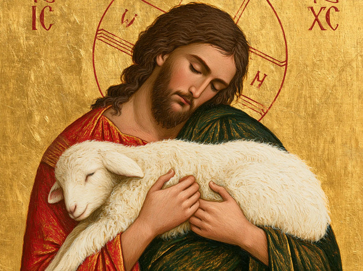 Jesus and the Lamb - Contemporary Byzantine · Landscape n° 1