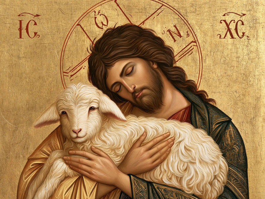 Jesus and the Lamb - Contemporary Byzantine · Landscape n° 4