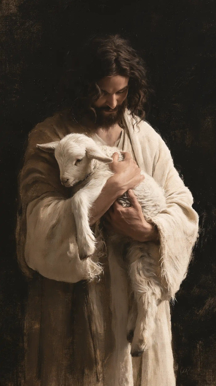 Jesus and the Lamb - Contemporary Minimalism · Portrait n° 3