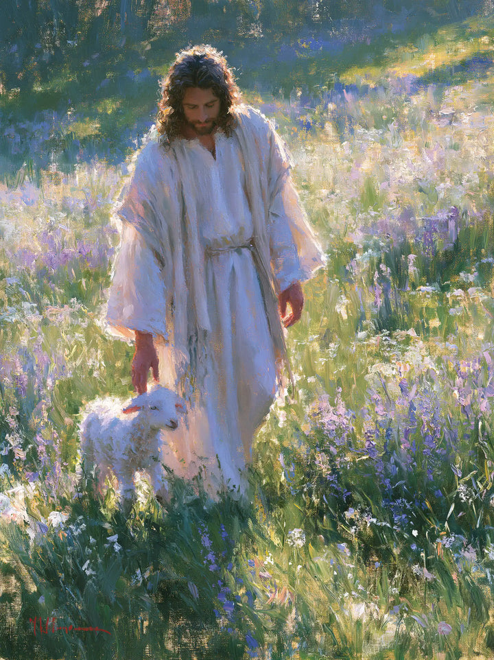 Jesus and the Lamb - Impressionist · Portrait n° 11