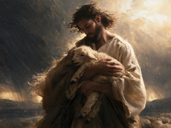 Jesus and the Lamb - Jesus Protecting the Lamb · Landscape n° 4