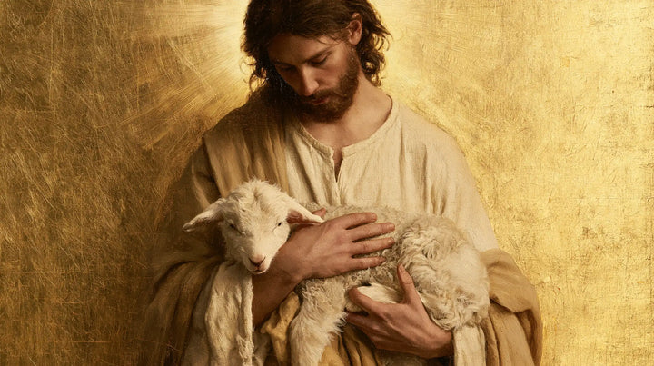 Jesus and the Lamb - Sacred Gold · Landscape n° 15