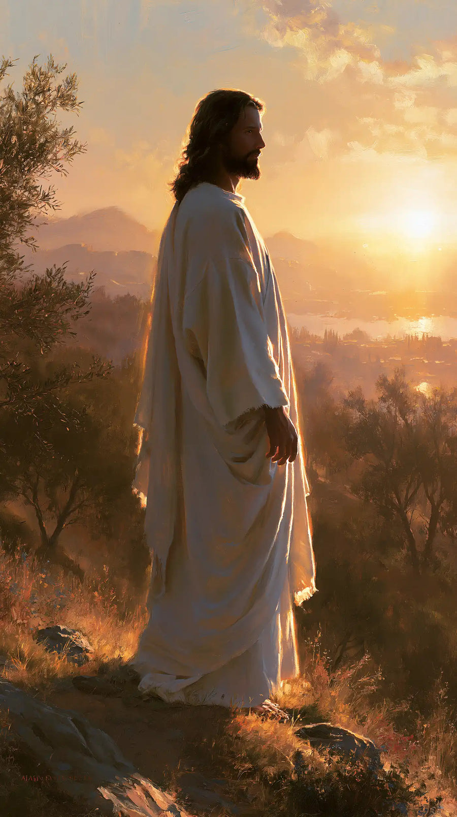 Jesus at Sunset - Sacred Silence · Portrait n° 1
