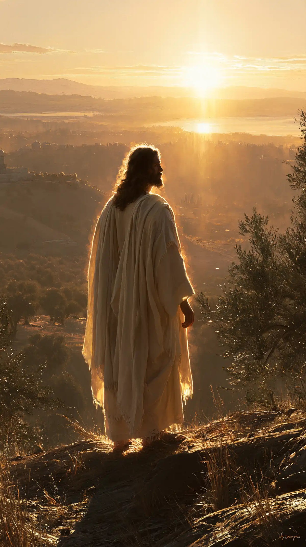 Jesus at Sunset - Sacred Silence · Portrait n° 9
