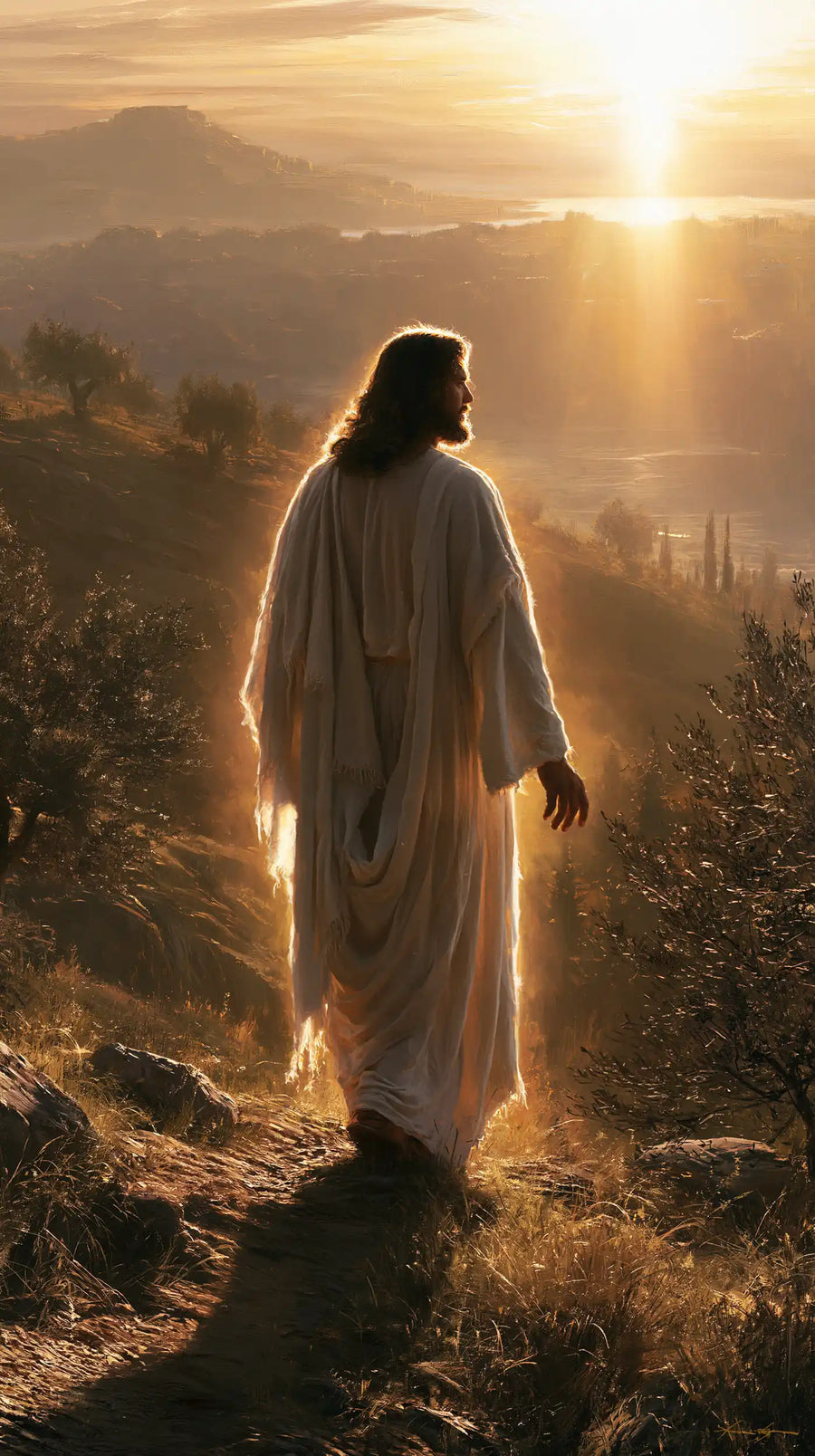 Jesus at Sunset - Sacred Silence · Portrait n° 17