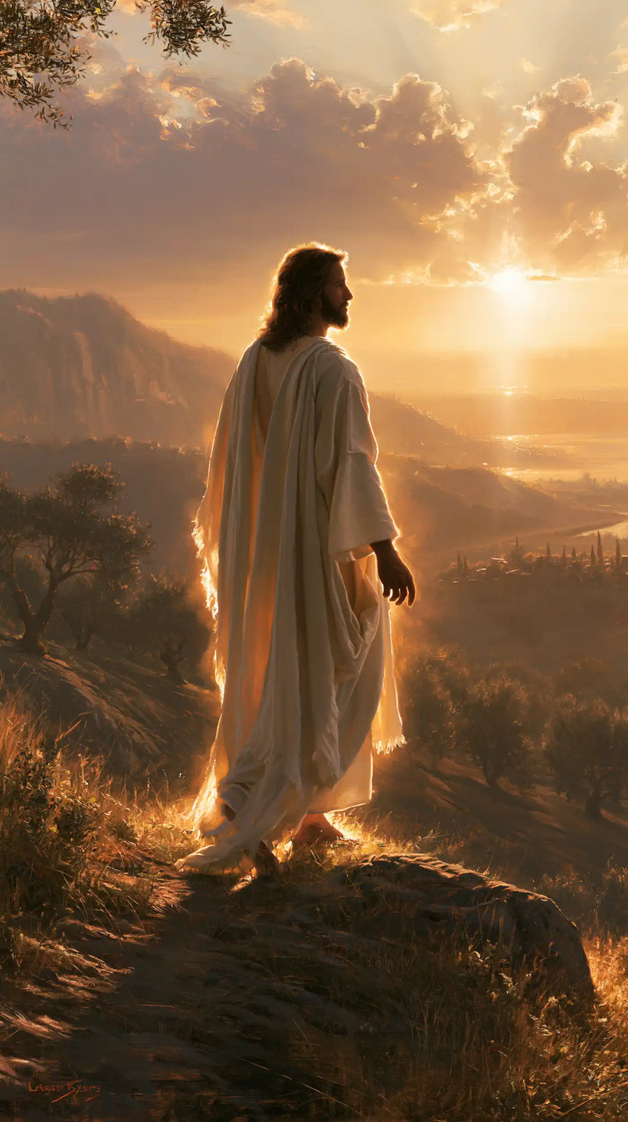 Jesus at Sunset - Sacred Silence · Portrait n° 19