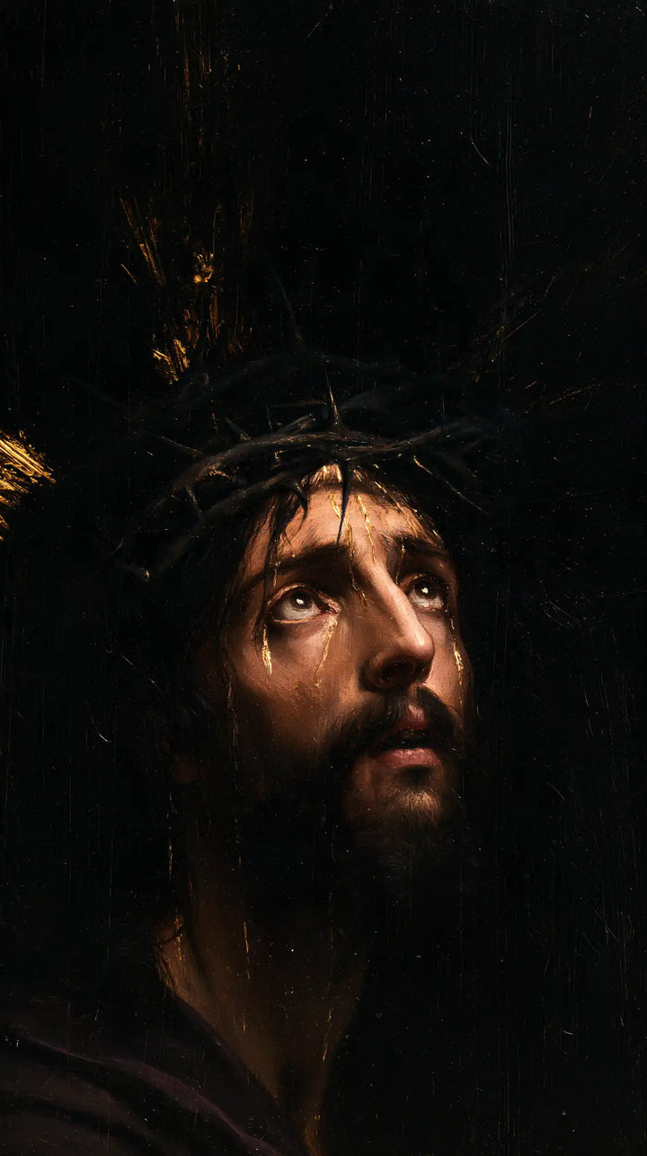 Jesus Crowned with Thorns — Black Space above the Appeal
