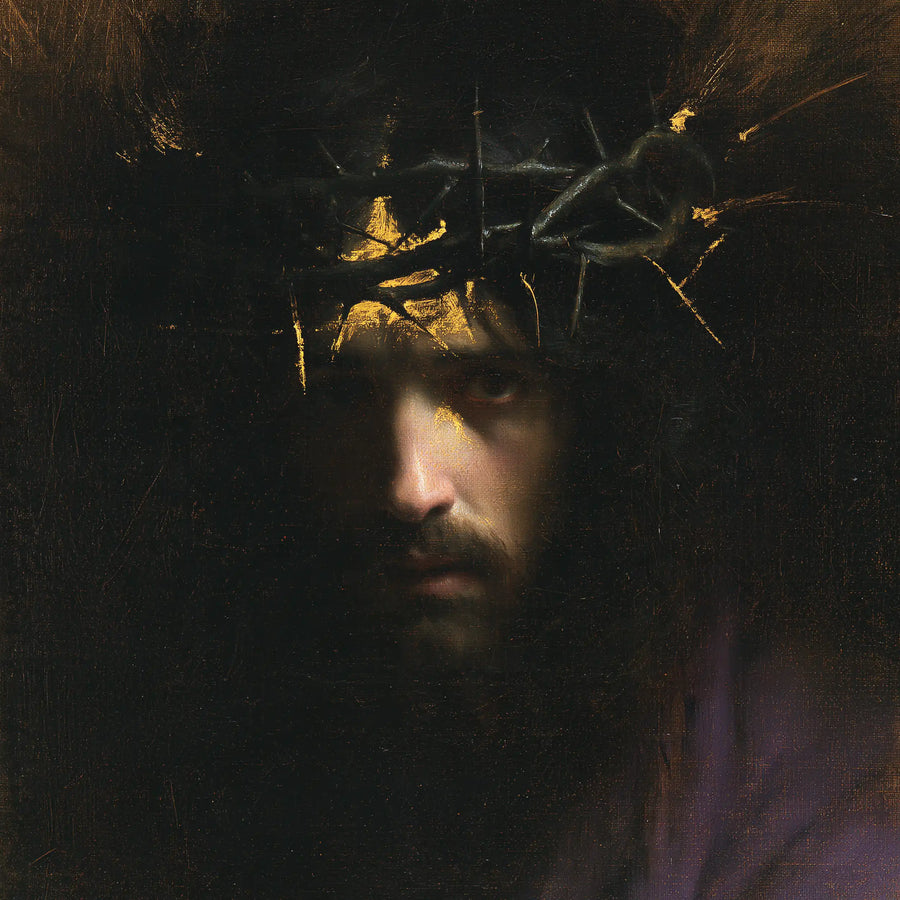 Jesus Crowned with Thorns — Golden Gleam upon Low Thorns