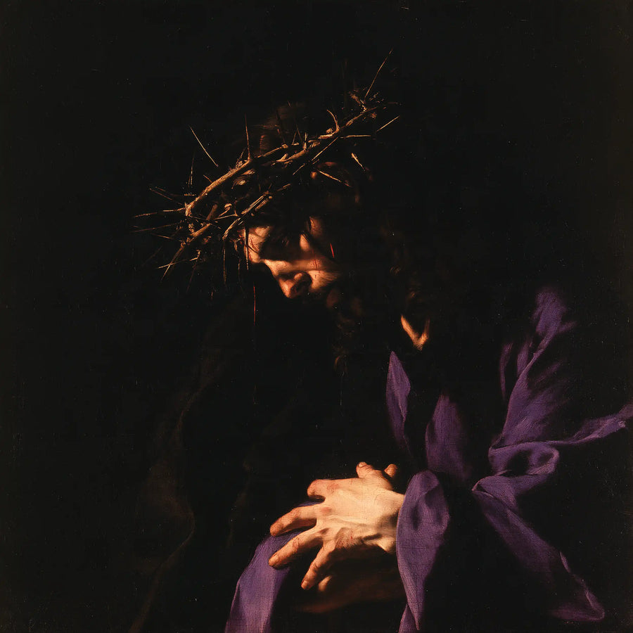 Jesus Crowned with Thorns — The Silent Folding of Hands