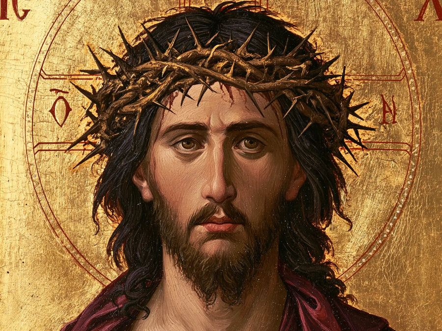 Jesus Crowned with Thorns — The Gaze within the Engraved Nimbus