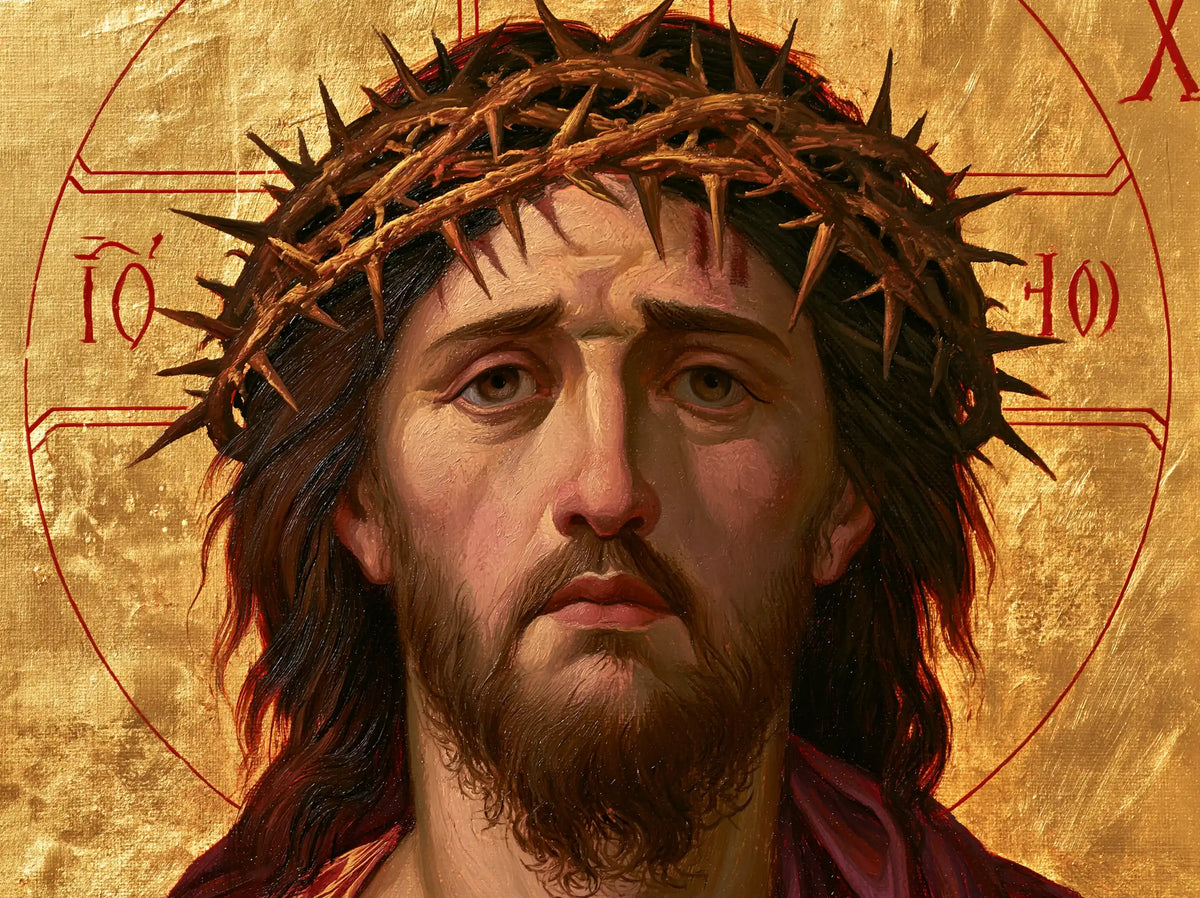 Jesus Crowned with Thorns — The Face with Copper Brambles