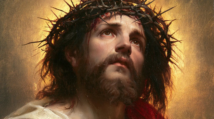 Jesus Crowned with Thorns — The Gaze above White Linen