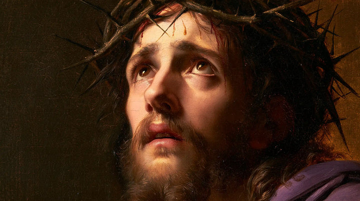 Jesus Crowned with Thorns — Moist Eyes in Tender Light