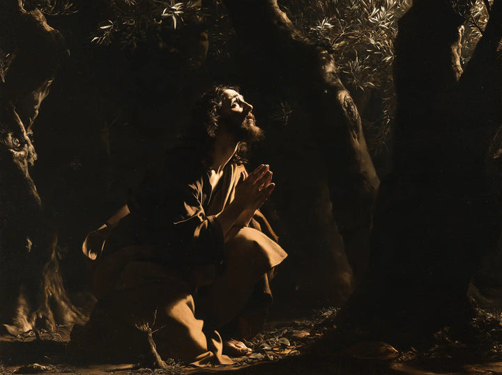 Jesus in Gethsemane - Caravaggio Tenebrism · Landscape n° 7