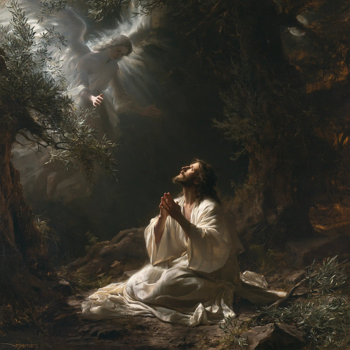 Jesus in Gethsemane - Jesus and the Consoling Angel · Square n° 5