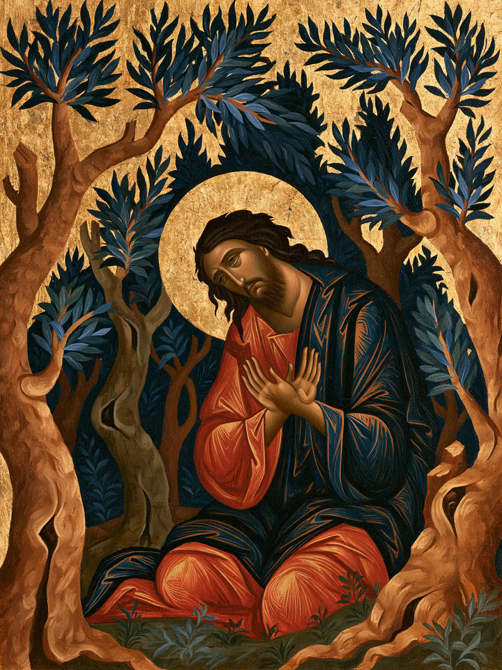 Jesus in Gethsemane - Contemporary Byzantine · Portrait n° 15