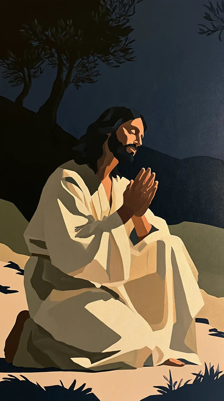 Jesus in Gethsemane — Prayer beside the Bare Hills