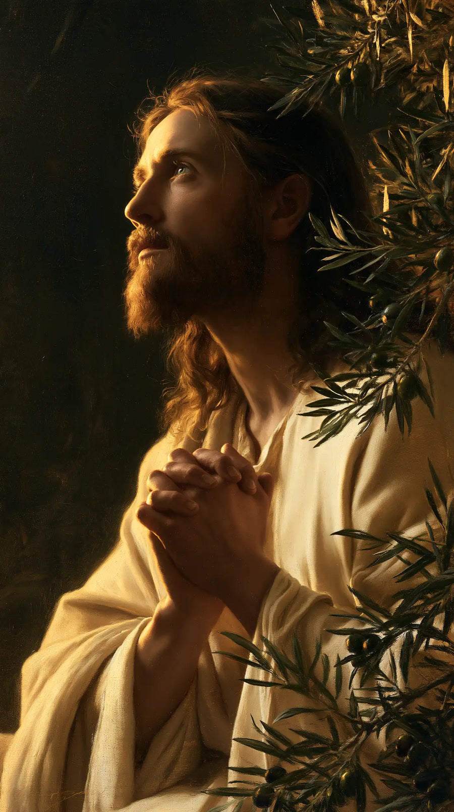 Jesus in Gethsemane — Listening in a Slender Golden Light