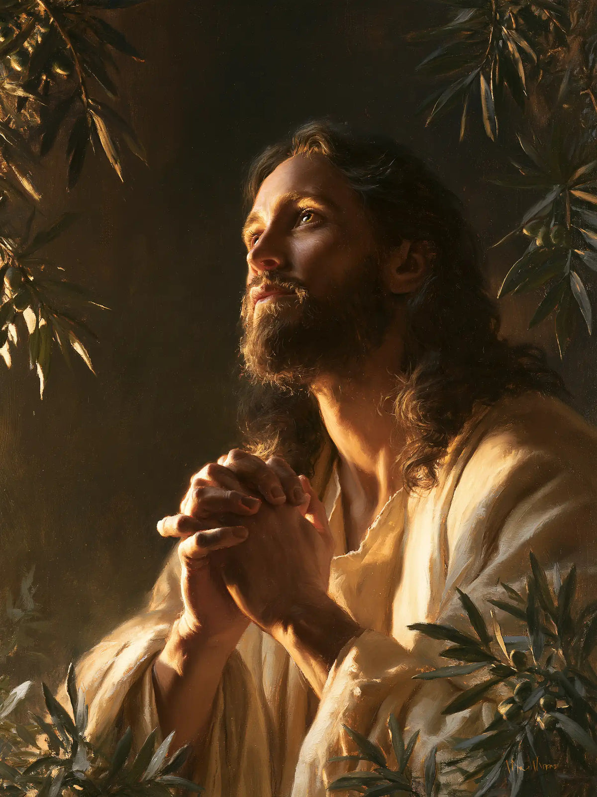 Jesus in Gethsemane - Devotional Portrait of Jesus in Gethsemane · Portrait n° 11