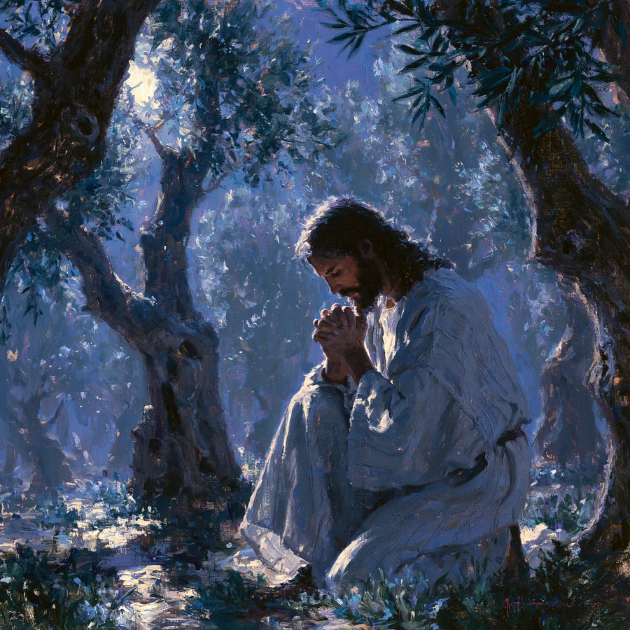 Jesus in Gethsemane — Blue Linen at the Clearing’s Edge
