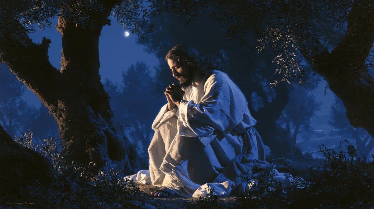 Jesus in Gethsemane - Midnight Blue Chiaroscuro · Landscape n° 13