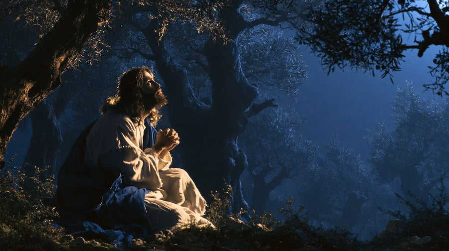 Jesus in Gethsemane - Midnight Blue Chiaroscuro · Landscape n° 15