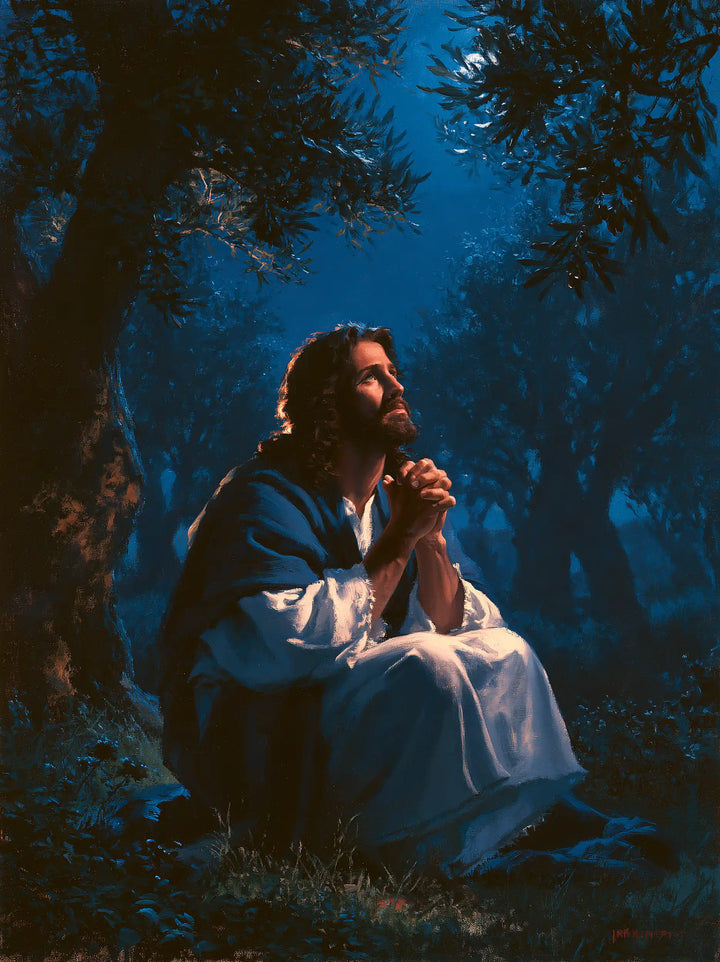 Jesus in Gethsemane — The Gaze in the Window of Branches