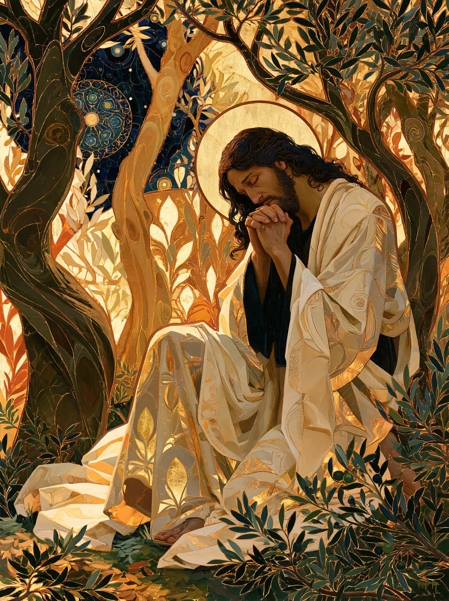 Jesus in Gethsemane - Sacred Art Nouveau · Portrait n° 13