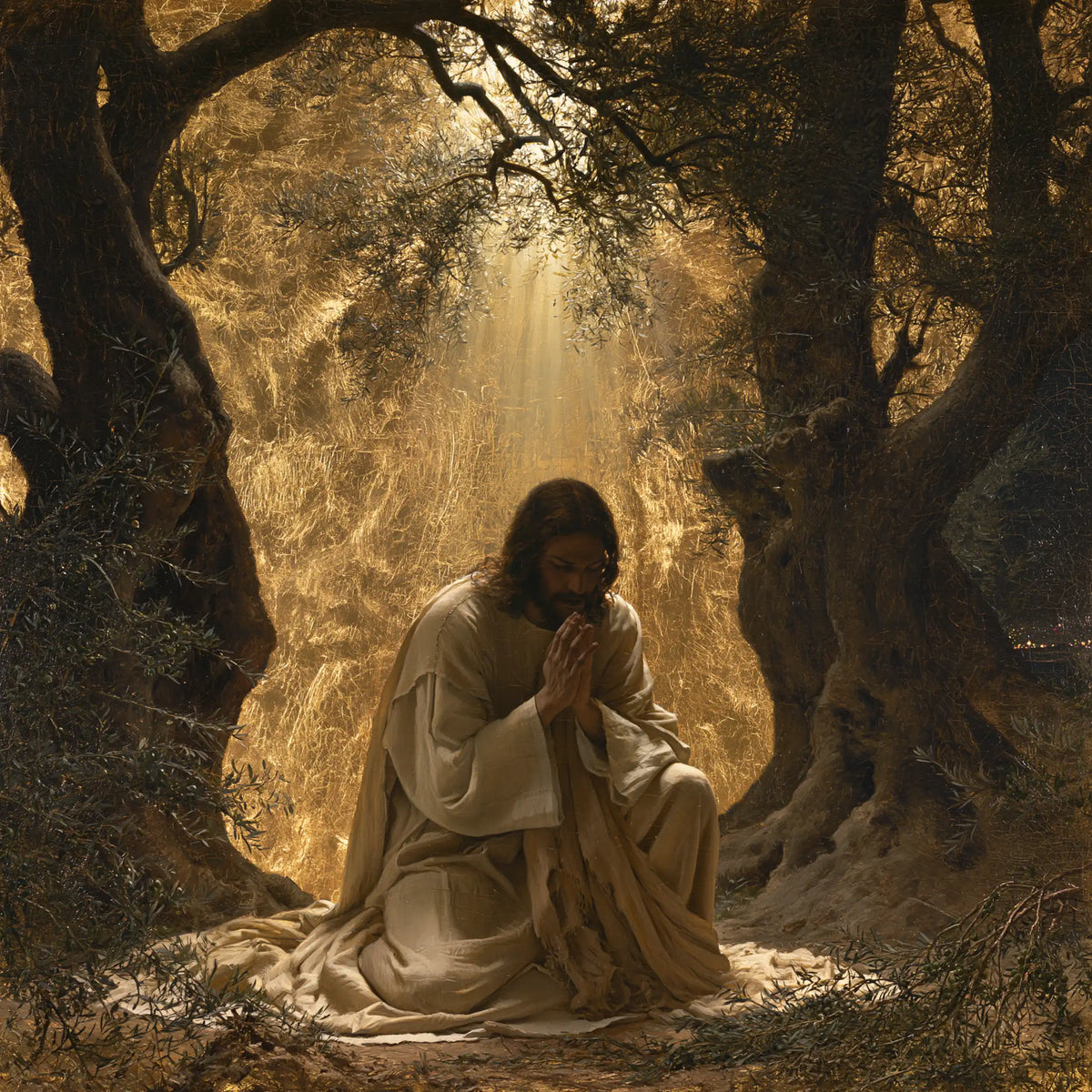 Jesus in Gethsemane — Reverence at the Centre of Radiance