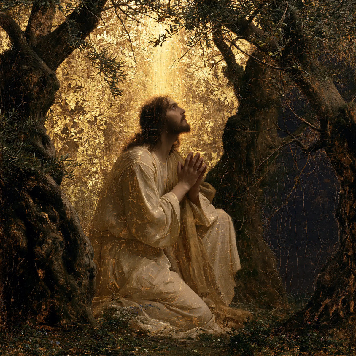 Jesus in Gethsemane — Orison beneath the Honey Vault
