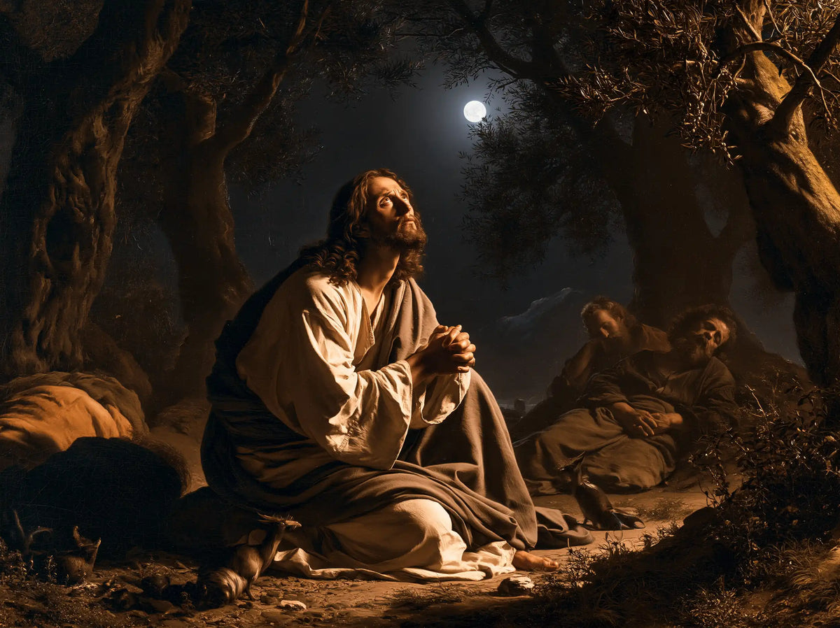 Jesus in Gethsemane - Jesus and the Sleeping Apostles · Landscape n° 7