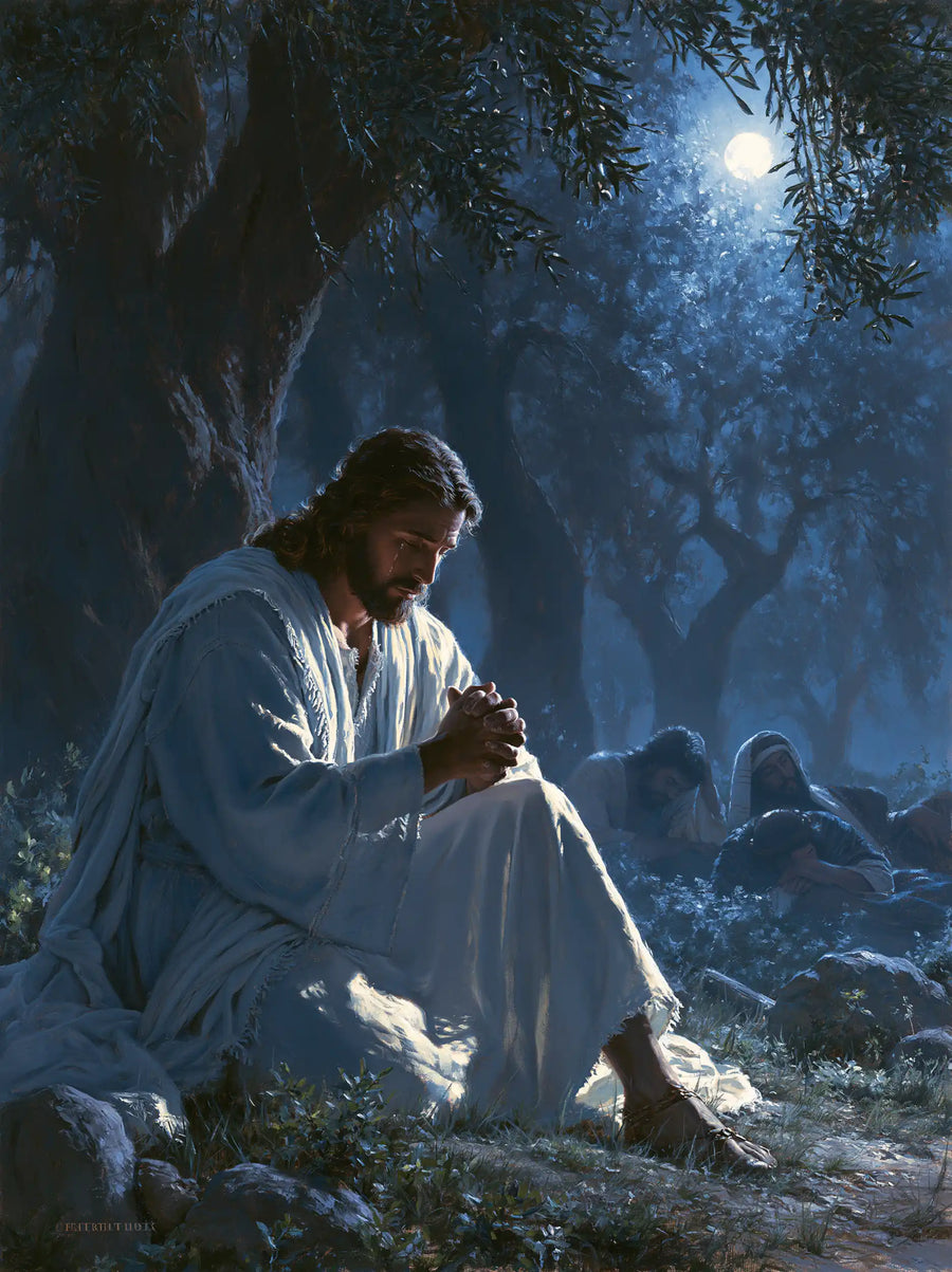 Jesus in Gethsemane — The Bowed Brow before Others’ Sleep