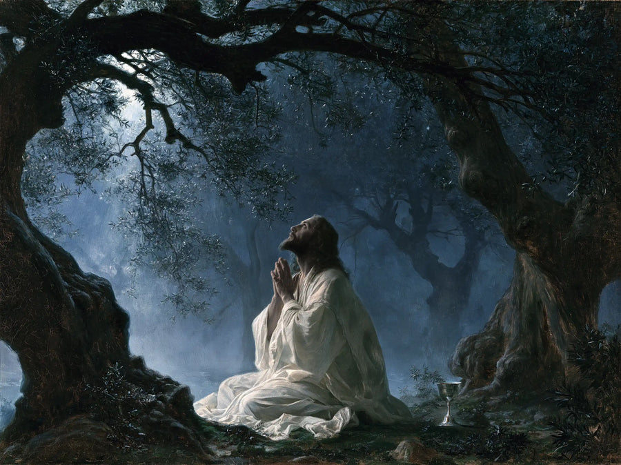 Jesus in Gethsemane — Linen beneath the Dream Arch