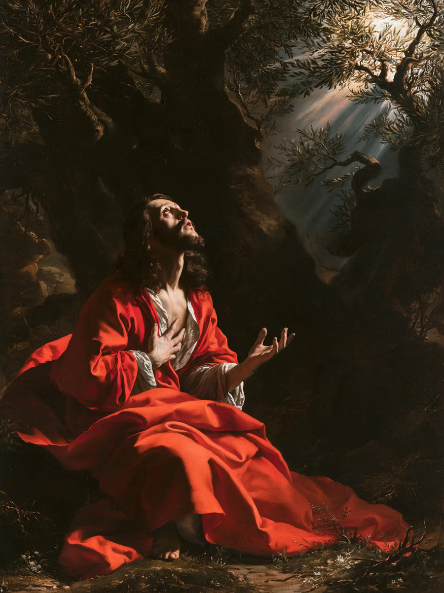 Jesus in Gethsemane — Prayer in the Rising Cloak