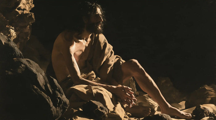 Jesus in the Desert — Light upon Uncovered Repose
