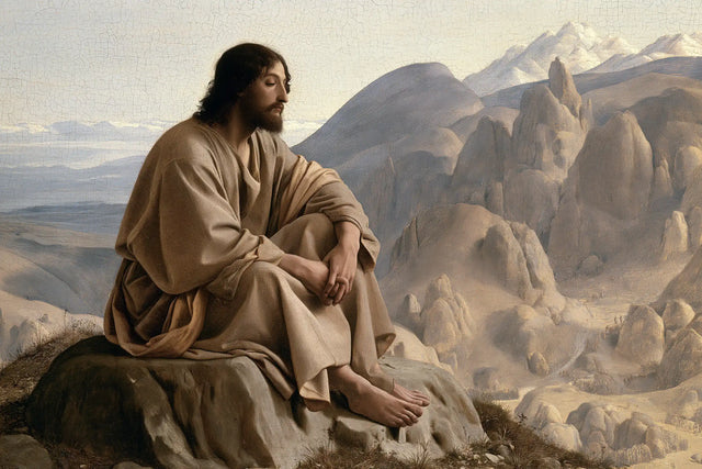 Jesus in the Desert — Rest Facing Pearly Summits