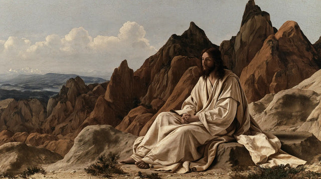 Jesus in the Desert — Contemplation Among Russet Peaks