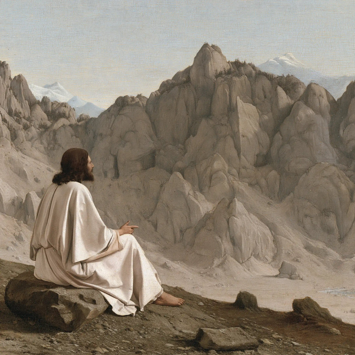 Jesus in the Desert — Contemplation of the Stone Wall