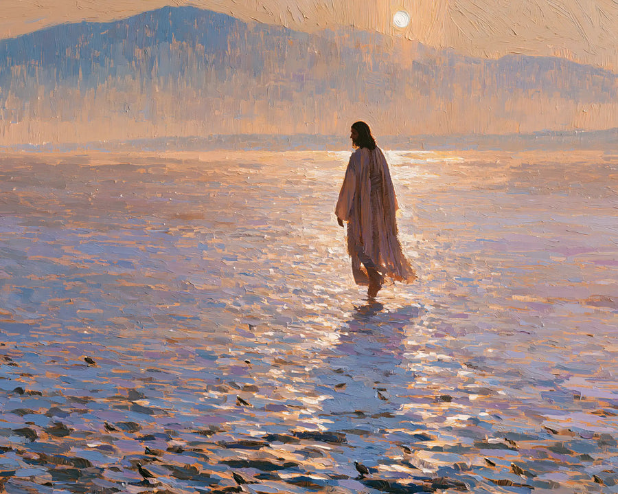 Jesus in the Desert - Impressionist · Landscape n° 6