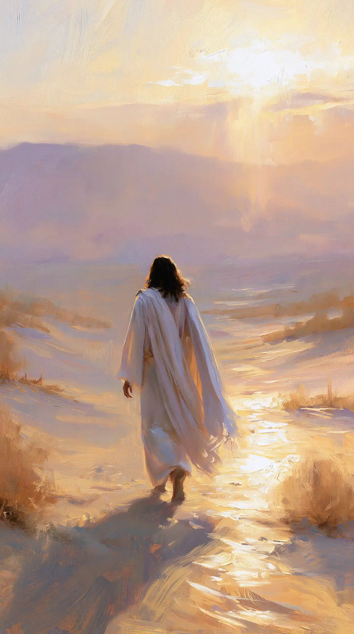 Jesus in the Desert — The Walk Beneath the Hills’ Ray