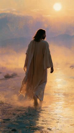Jesus in the Desert — The Glow Rises Around the Steps