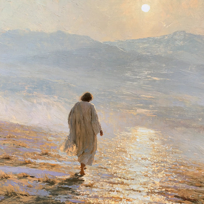 Jesus in the Desert - Impressionist · Square n° 2