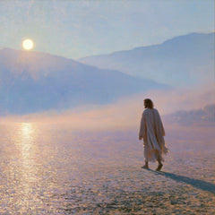 Jesus in the Desert — Solitude Beneath the Pearly Sun