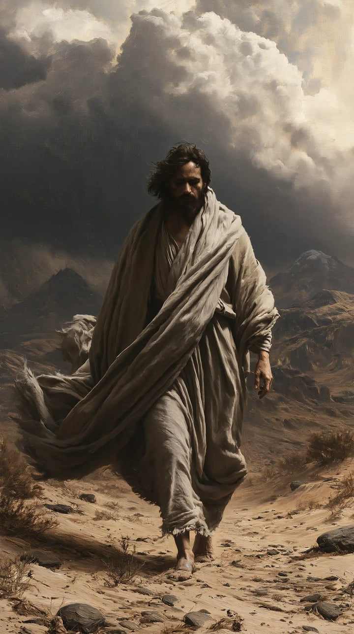 Jesus in the Desert — The Crossing of Pale Stones
