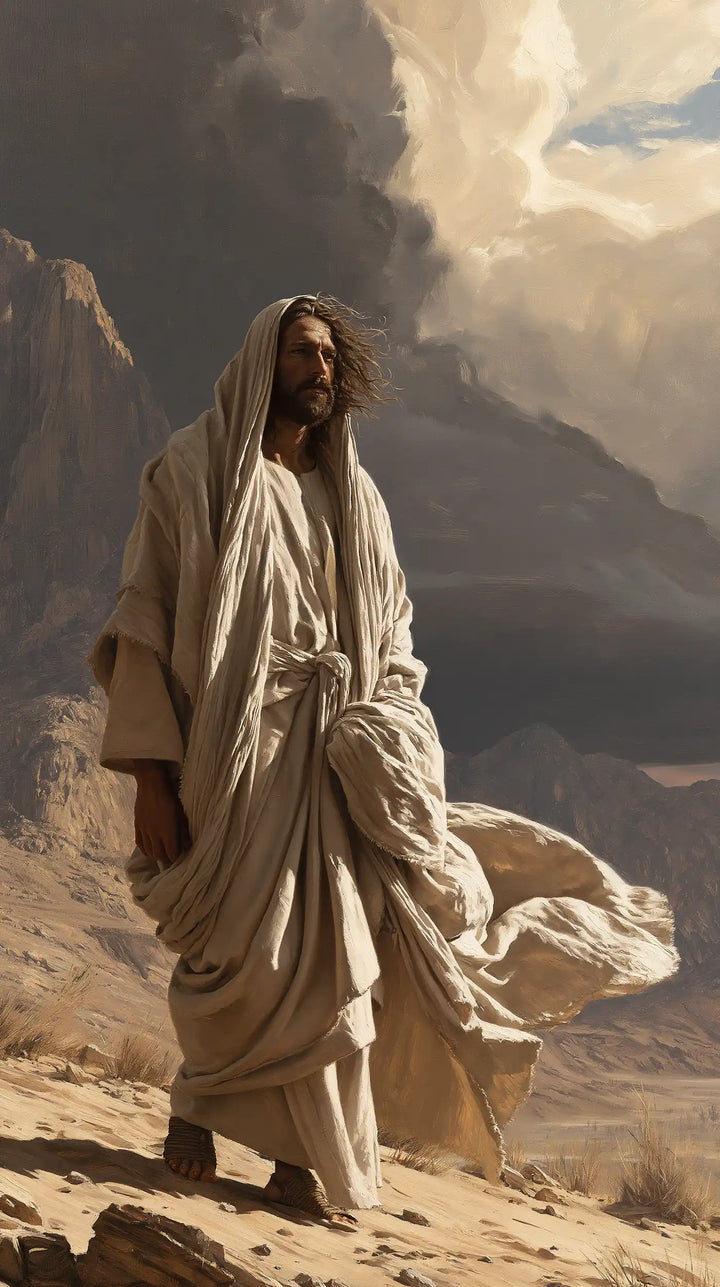 Jesus in the Desert — The Knot of Light and Dust
