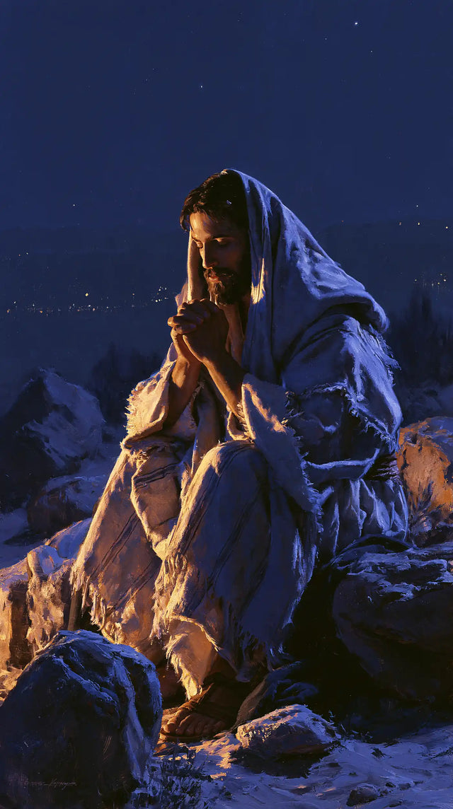 Jesus in the Desert — Contemplation beneath the Violet Veil